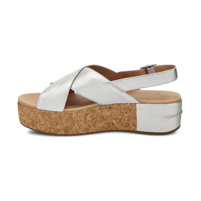 (W) UGG Shoshana Platform Sandal 'Silver'