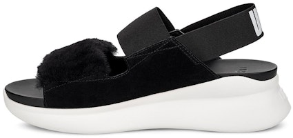 (Women) UGG Silverlake Black White Sandals 1101919-BKW (Women) UGG Silverlake Black White Sandals 1101919-BKW