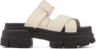 UGG 印花百搭简約 防滑防磨一字拖鞋 女款 米色 Order UGG 印花百搭简約 防滑防磨一字拖鞋 女款 米色