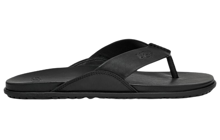 (W) UGG Slide 'Black Leather CMFT' 圖 2