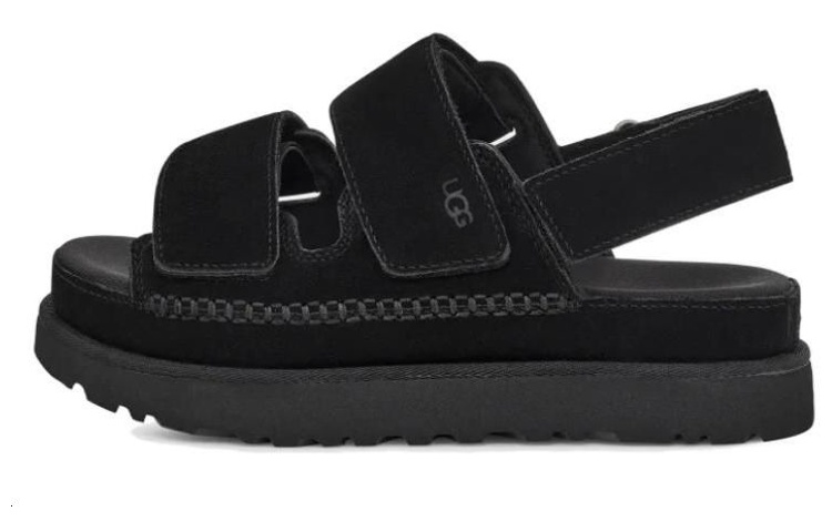 Buy UGG 織物 魔術貼舒適 時尚涼拖 女款 黑色