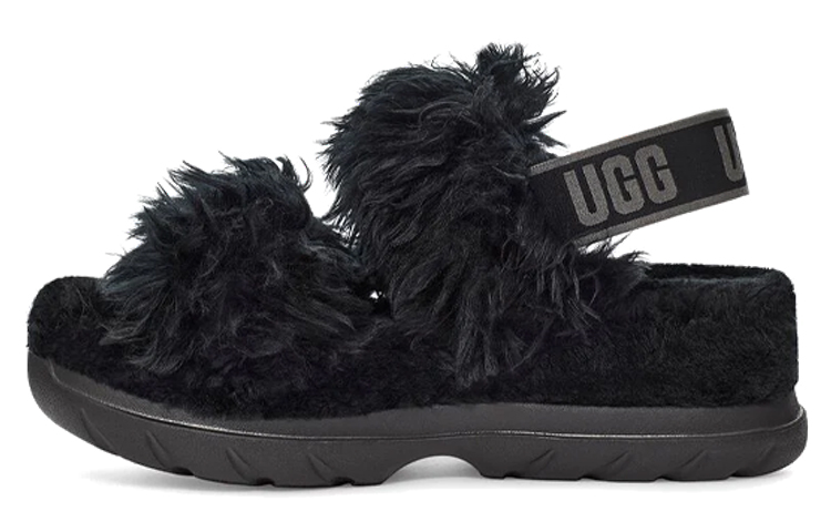 (Women) UGG Slide 'Black Sheepskin Fur' 1119999-BLK