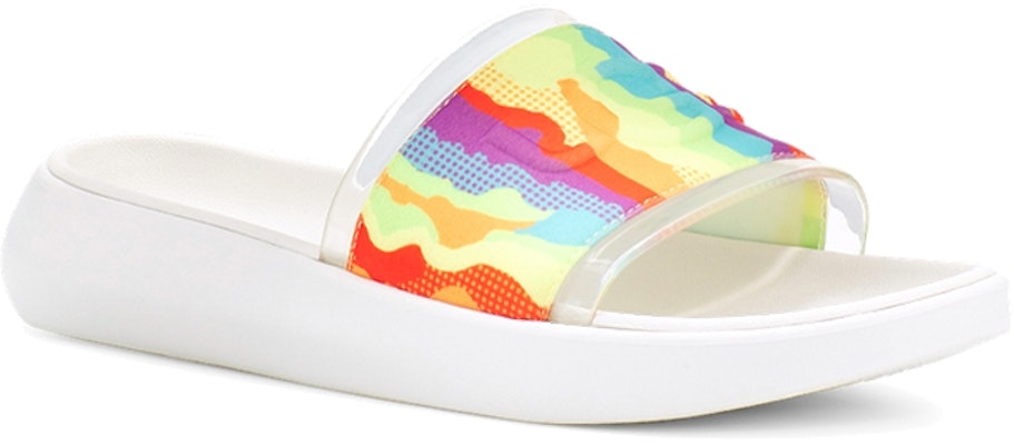 (Women) UGG Slide Cali Collage Outdoor Flat Heel Sandals Rainbow Stripe 1120001-RSTR Lookbook (Women) UGG Slide Cali Collage Outdoor Flat Heel Sandals Rainbow Stripe 1120001-RSTR
