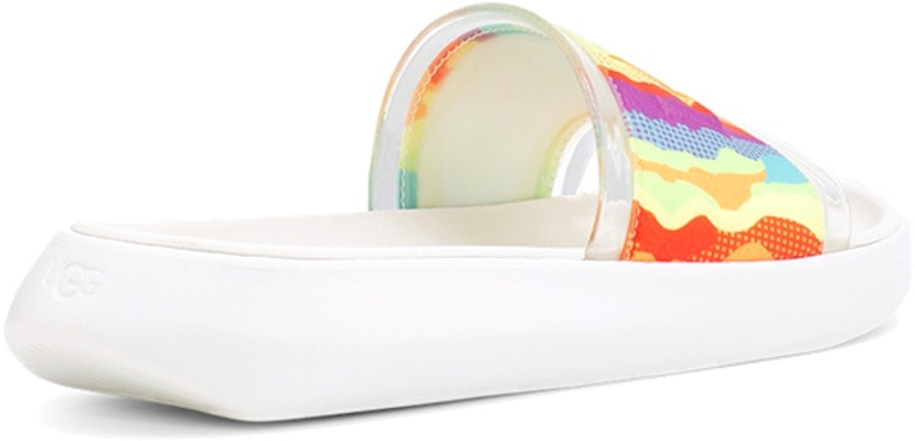 (Women) UGG Slide Cali Collage Outdoor Flat Heel Sandals Rainbow Stripe 1120001-RSTR Purchase (Women) UGG Slide Cali Collage Outdoor Flat Heel Sandals Rainbow Stripe 1120001-RSTR