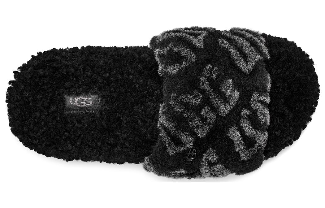 Shop UGG 舒適休閒 一字拖鞋 女款 黑色