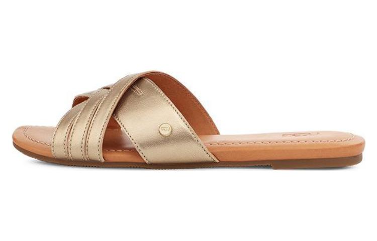 Buy (W) UGGメタリッククロススライド (UGG Metarikku Kurosu Suraido) 1142712-GLDM