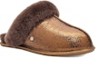 Lookbook (W) UGG 메탈릭 가죽 슬라이드 (밤색) 1125394-BRZ