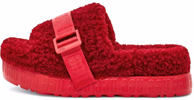 (Women) UGG Fluffita Slide Ribbon Red 1113475-RBRD (Women) UGG Fluffita Slide Ribbon Red 1113475-RBRD