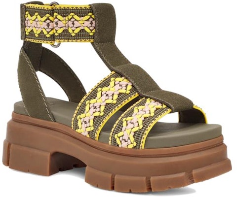 UGG 休閒舒適 一字帶涼鞋 女款 焦橄欖色 Lookbook UGG 休閒舒適 一字帶涼鞋 女款 焦橄欖色