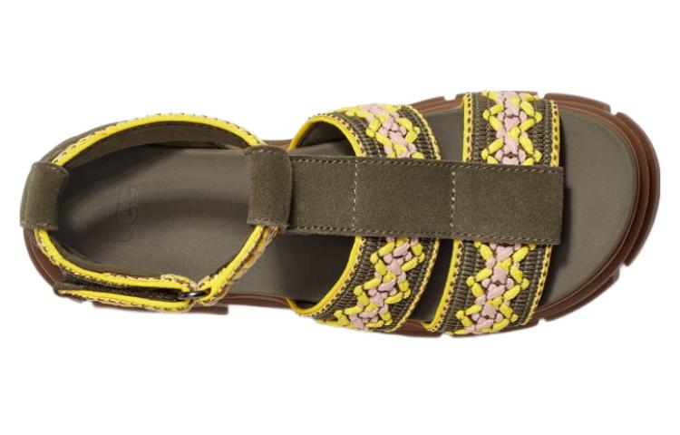 Shop UGG 休閒舒適 一字帶涼鞋 女款 焦橄欖色