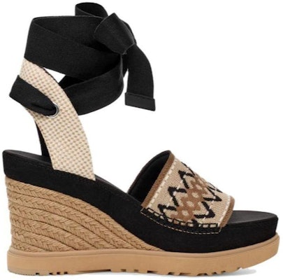 UGG 織物 簡約休閒 一字帶涼鞋 女款 黑色 Order UGG 織物 簡約休閒 一字帶涼鞋 女款 黑色