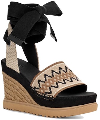 UGG 織物 簡約休閒 一字帶涼鞋 女款 黑色 Lookbook UGG 織物 簡約休閒 一字帶涼鞋 女款 黑色