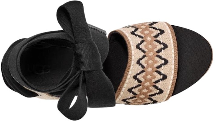 UGG 織物 簡約休閒 一字帶涼鞋 女款 黑色 Shop UGG 織物 簡約休閒 一字帶涼鞋 女款 黑色