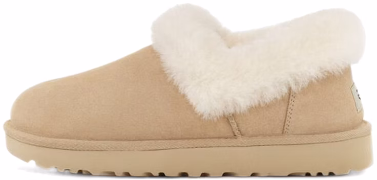 women-ugg-slip-on-fleece-lined-ankle-snow-boots-sand-1119002-san