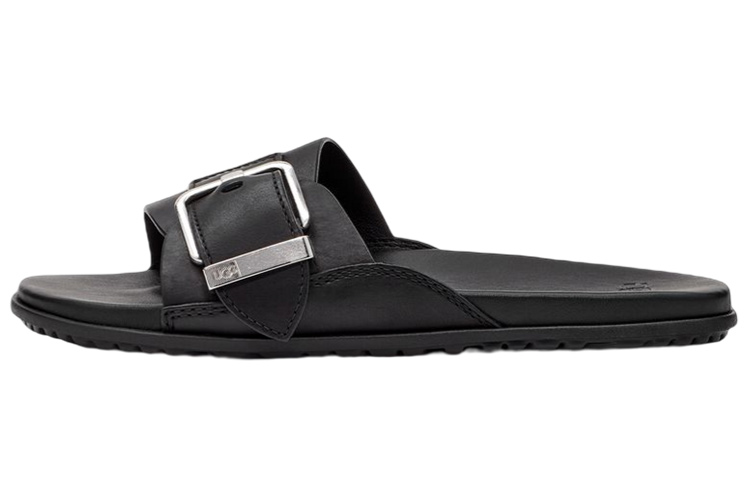 (Women) UGG Solivan 'Simplified Casual Leather Slipper Black' 1128630-BLLE