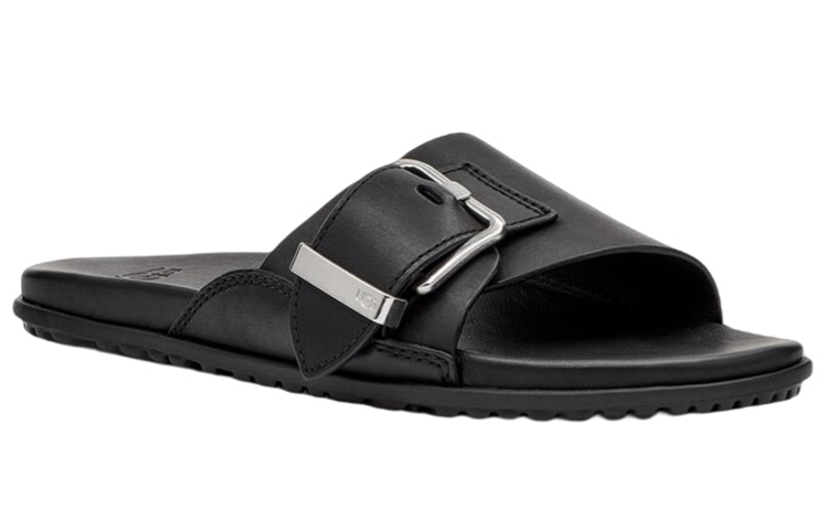 Shop (W) UGG Solivan 'Selipar Kulit Kasual Ringkas Hitam' 1128630-BLLE