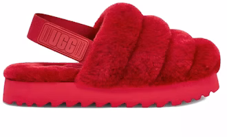 (Women) UGG Super Fluff Slipper Ribbon Red 1121751-RBRD (Women) UGG Super Fluff Slipper Ribbon Red 1121751-RBRD