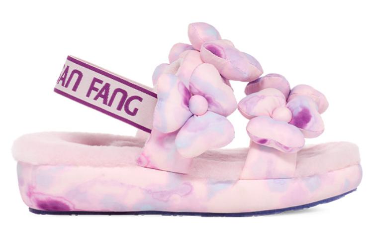Order (W) UGG Susan Fang x Sandal Bulu 'Jalinan Bunga Pink' 1143570-PINK
