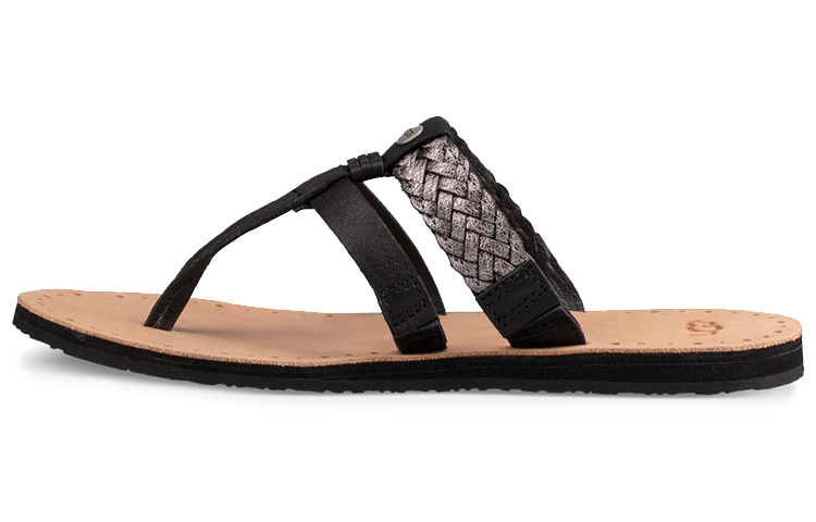 (Women) UGG T-Strap Sandal 'Black' 1018781-BLK