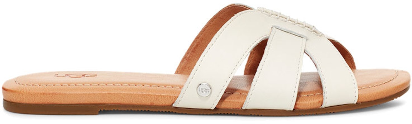 UGG Teague 平底時尚涼拖 女款 米白 Order UGG Teague 平底時尚涼拖 女款 米白