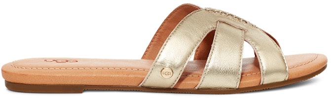 UGG Teague 拖鞋 女式 棕金色 Order UGG Teague 拖鞋 女式 棕金色