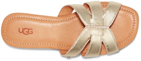 UGG Teague 拖鞋 女式 棕金色 Shop UGG Teague 拖鞋 女式 棕金色