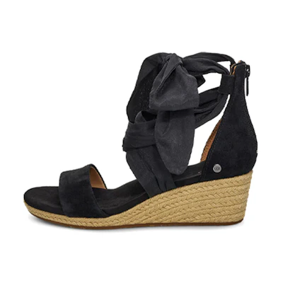 (W) UGG Trina Wedge 'Black Fashion Pointed CMFT Sport Sandal'
