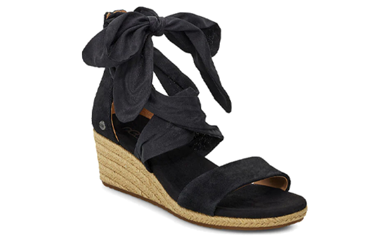 Lookbook (W) UGG Trina Wedge 'Sandalia Negra de Moda Cómoda con Punta y Estilo Deportivo' 1099693-BLK