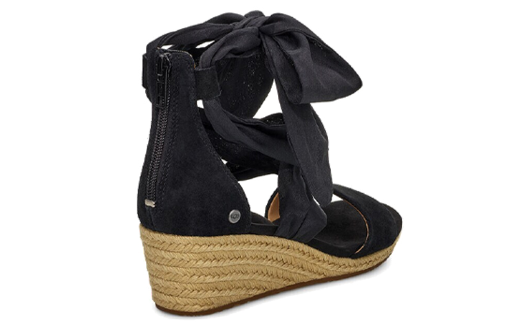 Purchase (W) UGG Trina Wedge 'Sandalia Negra de Moda Cómoda con Punta y Estilo Deportivo' 1099693-BLK