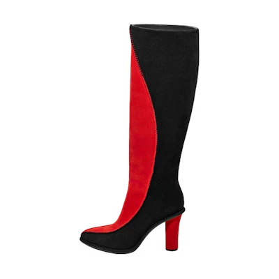 (W) UGG Tschabalala Self Tall Boot 'Red Black Fashion Chunky Heel'