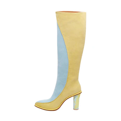 (W) UGG Tschabalala Self Tall Boot 'Yellow Blue Contrast'