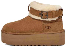 (Women) UGG Ultra Mini Belted Roller Boot Chestnut 1144041-CHE (Women) UGG Ultra Mini Belted Roller Boot Chestnut 1144041-CHE