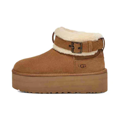 (W) UGG Ultra Mini Belted Roller Boot Chestnut