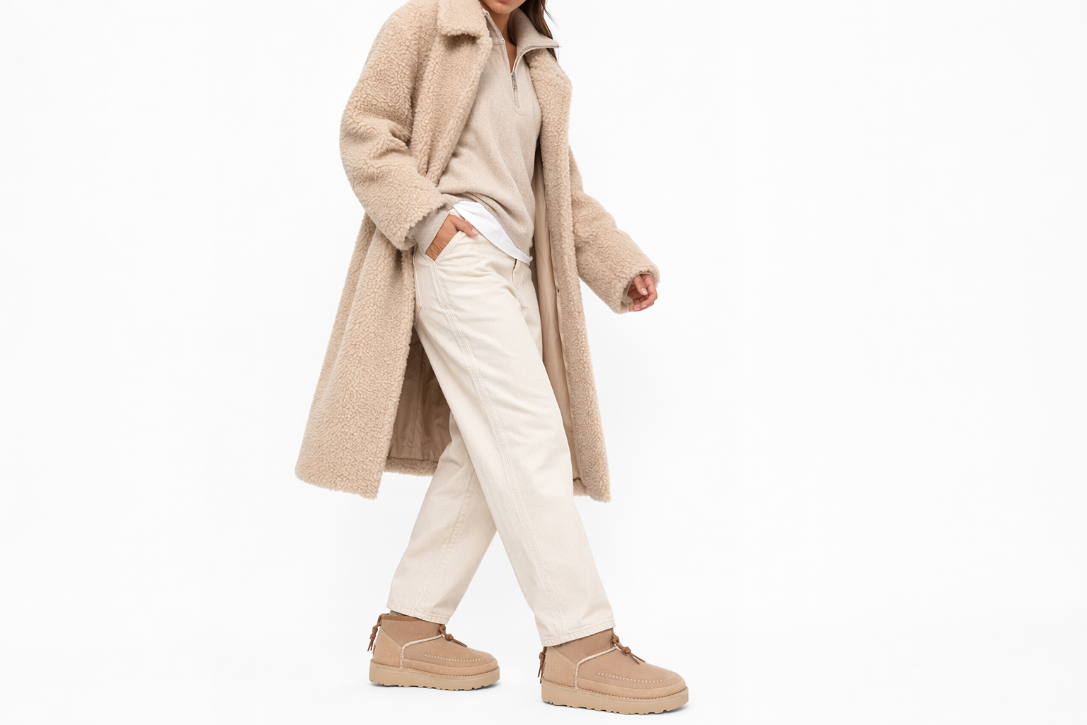 Order (W) UGG Ultra Mini Crafted Regenerate Boots Sand Pria Wanita 1152953-SAN