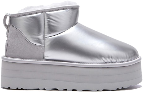 (女款)UGG 超迷你厚底高光靴 銀色 1144048-SLVR Order (女款)UGG 超迷你厚底高光靴 銀色 1144048-SLVR