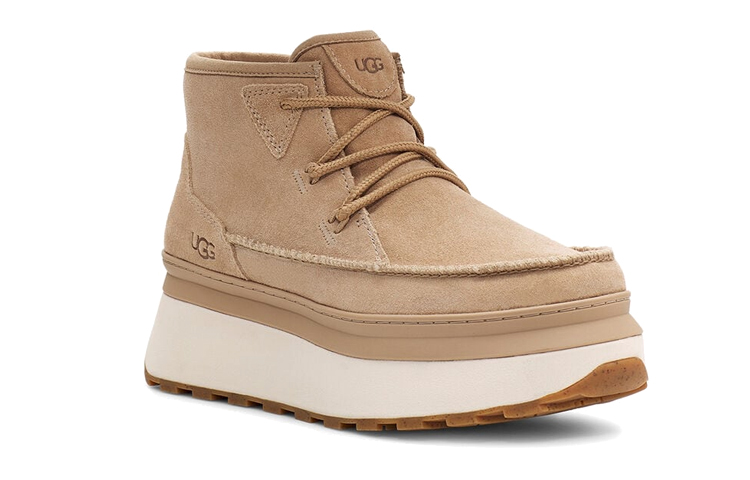Lookbook UGG W Marin 舒適耐磨厚底休閒拉鍊短靴 女款 栗色