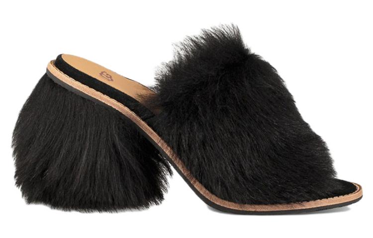 (W) UGG Rosa Fluff Heel 'Black' 圖 2