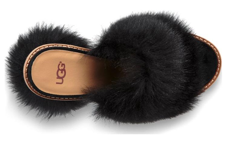 (W) UGG Rosa Fluff Heel 'Black' 圖 5