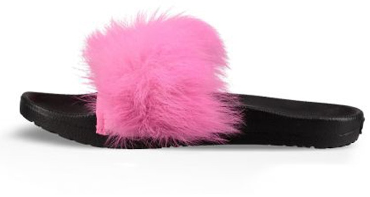 UGG W Royale 毛毛拖鞋 女款 黑/粉 Buy UGG W Royale 毛毛拖鞋 女款 黑/粉