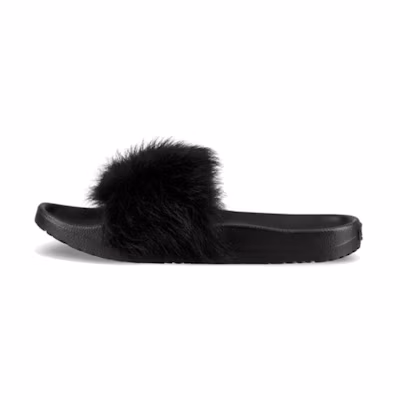 (W) UGG W Royale 'Simple CMFT Furry Fashion Slide Black'