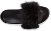 Lookbook (W) UGG W Royale 'Selipar Fesyen Bulu Hitam' Nyaman Sederhana 1018875-BLK