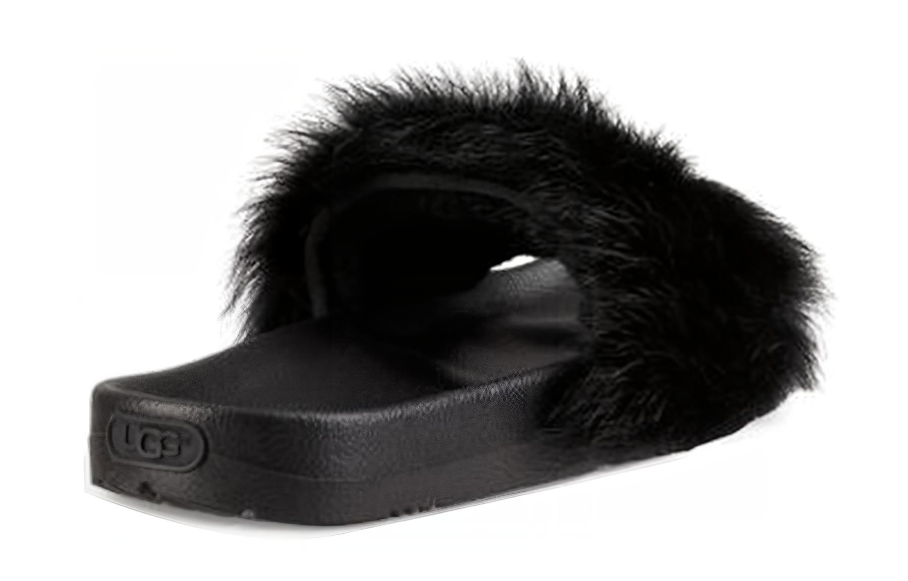 Shop (W) UGG W Royale '简单舒适时尚毛绒拖鞋 黑色' 1018875-BLK