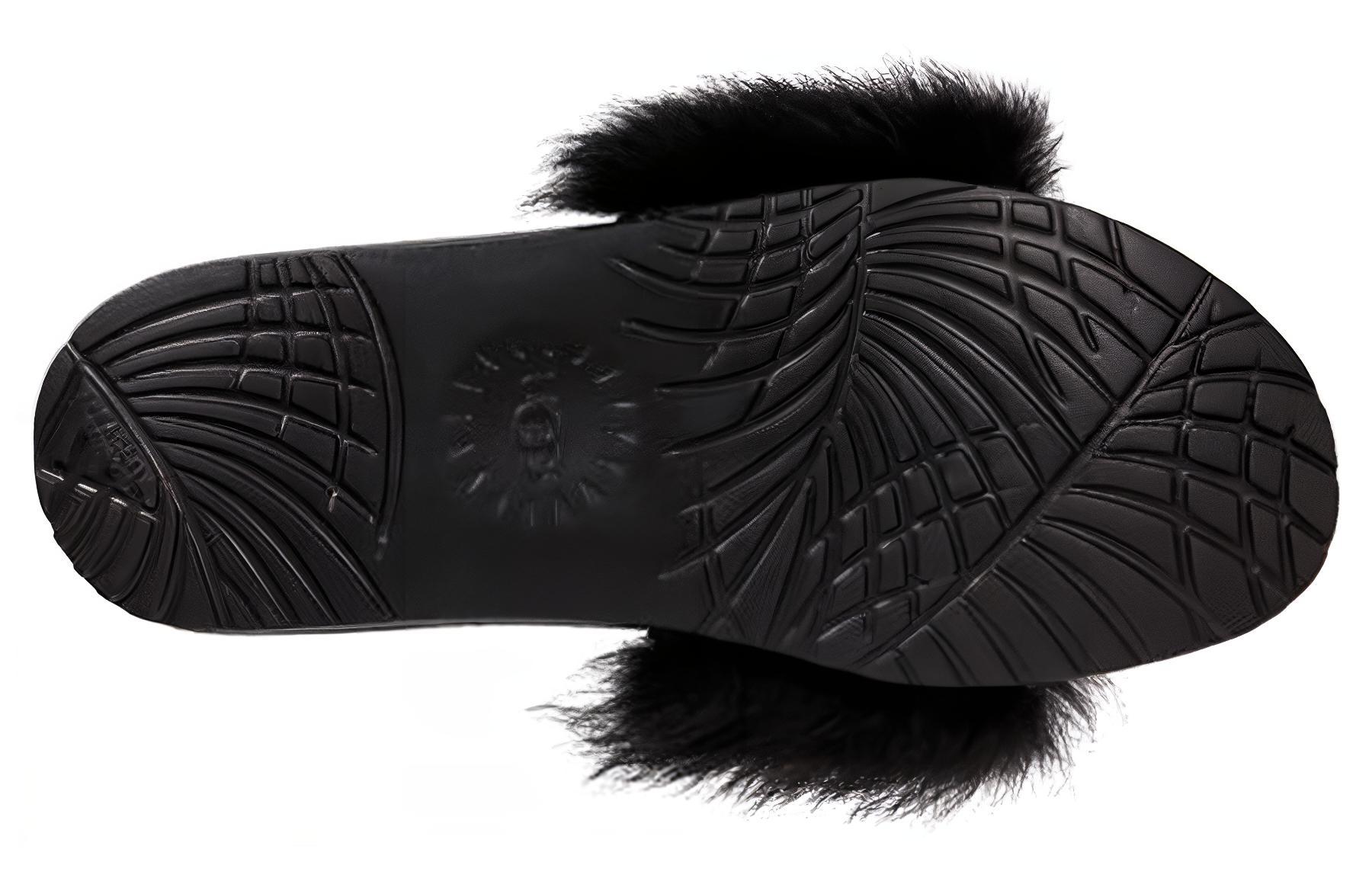 Purchase (W) UGG W Royale '简单舒适时尚毛绒拖鞋 黑色' 1018875-BLK