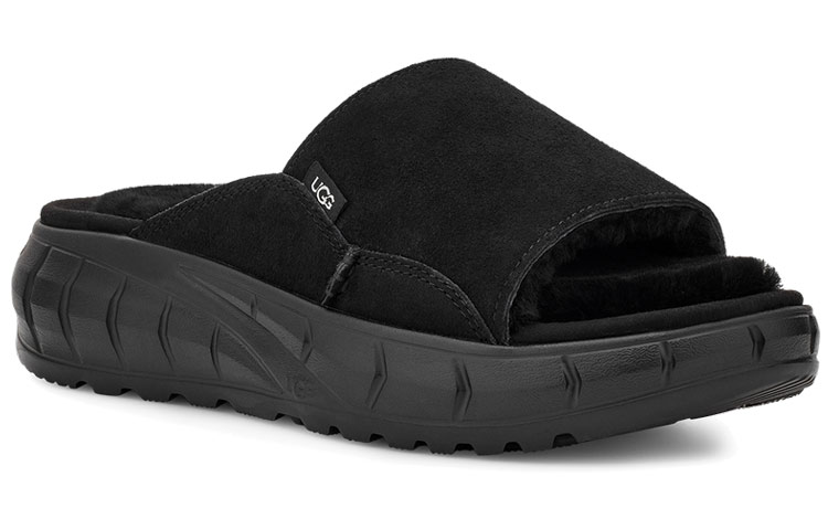 Lookbook (W) UGG Westsider Slide Zachte Zool Cozy Platte Hiel Sport Slippers Zwart 1118135-BLKS