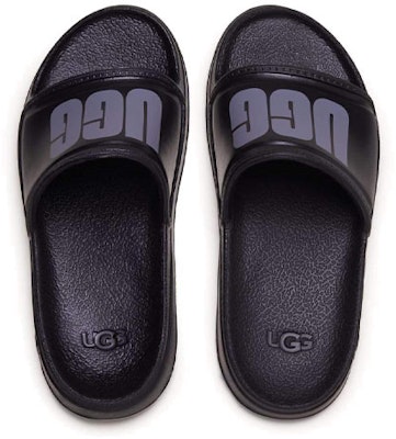 (W) Selipar UGG Wilcox Slide Hitam 'Hitam Putih' 1113457-BLK Order (W) Selipar UGG Wilcox Slide Hitam 'Hitam Putih' 1113457-BLK