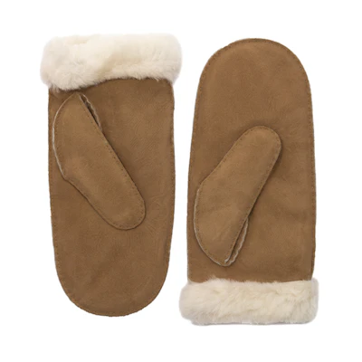 (Women) UGG Women’s Knit Gloves with Embroidered Logo in Brown. 20932-CHE