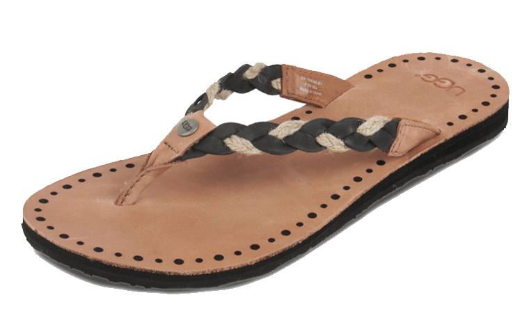 Order (W) UGG 블랙 우븐 플립플랍 1006342W-BLK