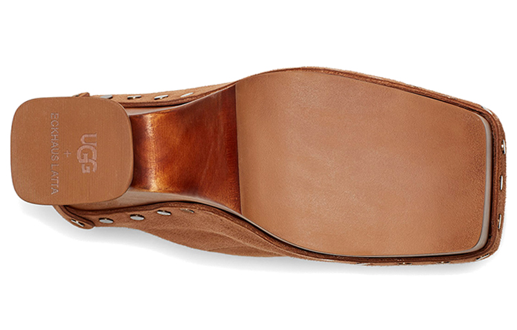 (W) UGG EL High Top Cotton Heeled 'Chestnut Brown' 圖 6