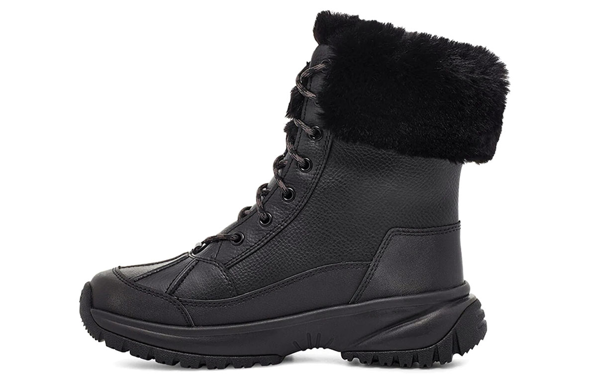 (Women) UGG Yose Fluff Snow Boots Black 1112328-BLK