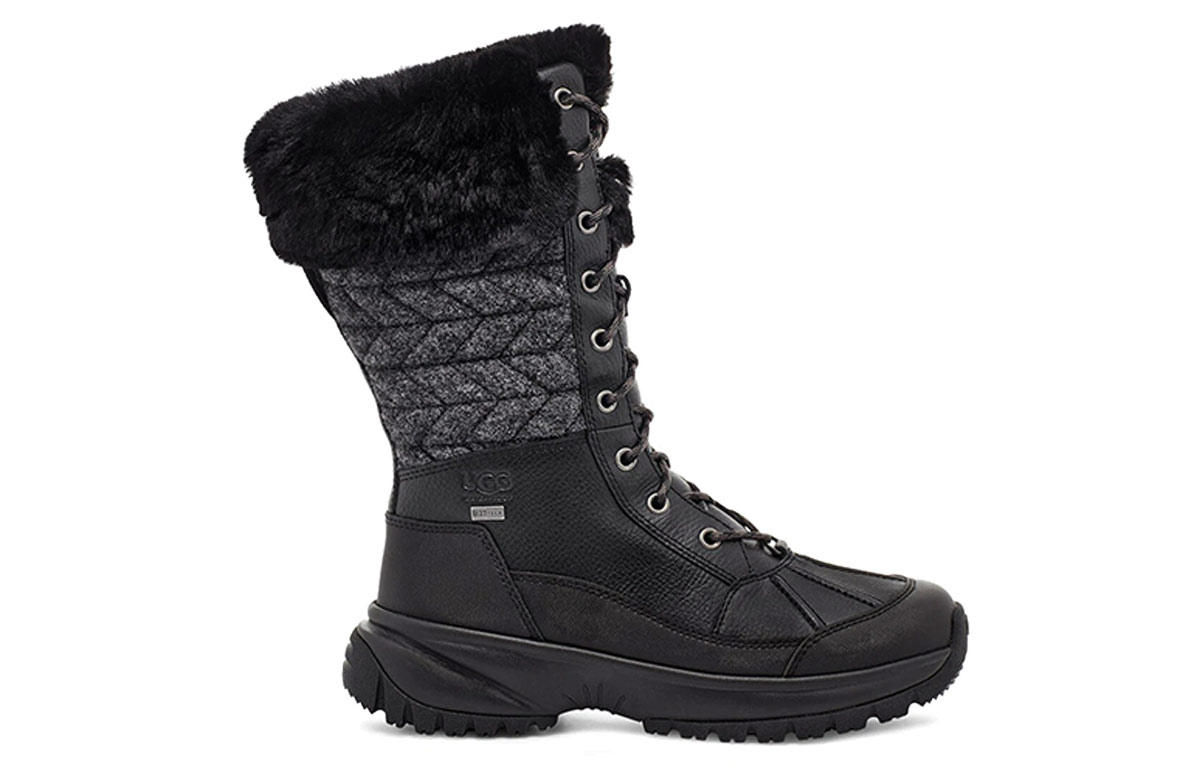Order (W) UGG Yose Tall Quilt But Salji Hitam 1116230-BLK